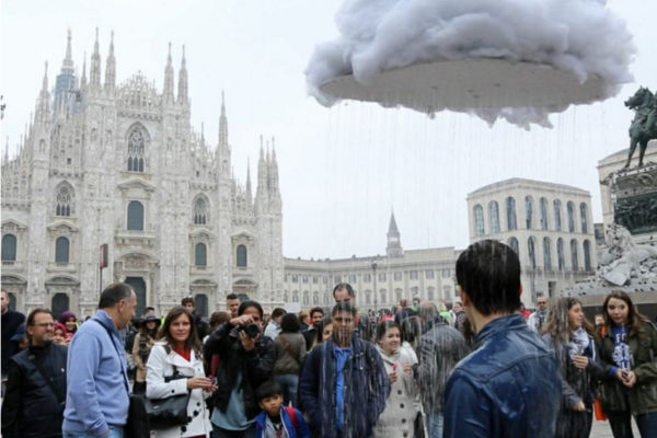 guerrilla marketing milano geox pioggia